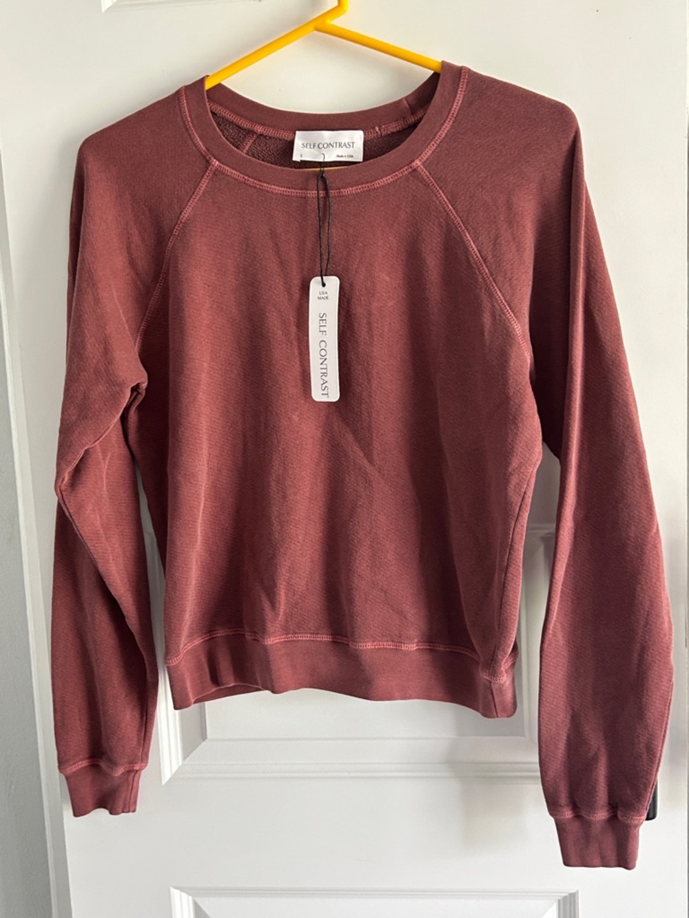 Anthro Self Contrast Mauve Crewneck Mackinley Sweatshirt small